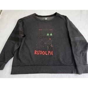 New Era Rudolph Dasher Dancer Vixen Comet Cupid Donner Blitzen Sweatshirt L